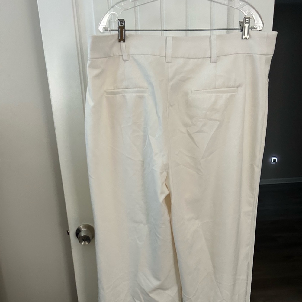 Classic White Women Wide Pants